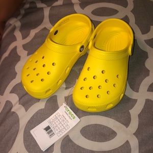 Yellow child crocs